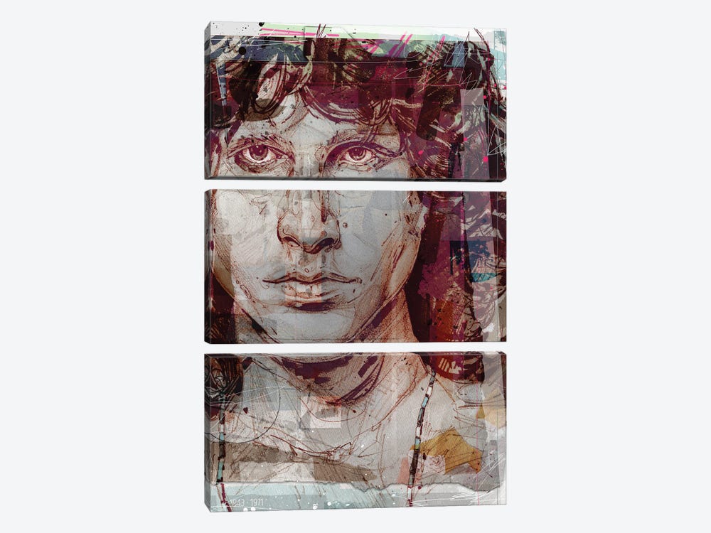 Jim Morrison, The Doors by Jos Hoppenbrouwers 3-piece Canvas Artwork