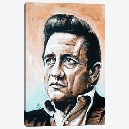 Johnny Cash Canvas Print #HBW45} by Jos Hoppenbrouwers Canvas Print
