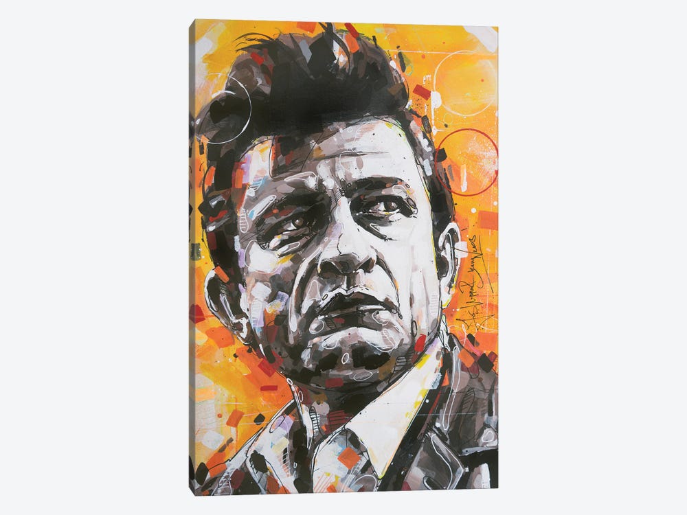 Johnny Cash Country by Jos Hoppenbrouwers 1-piece Canvas Artwork