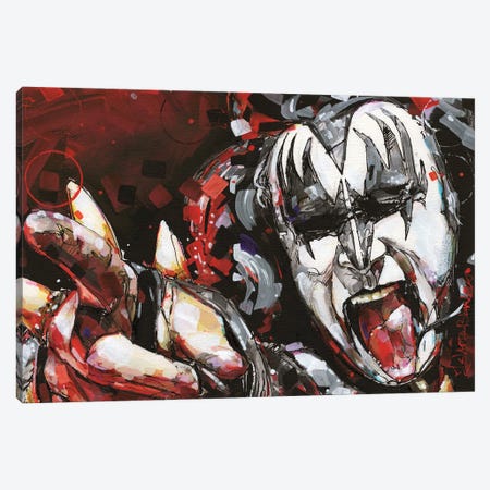 Gene Simmons Canvas Print #HBW49} by Jos Hoppenbrouwers Canvas Wall Art