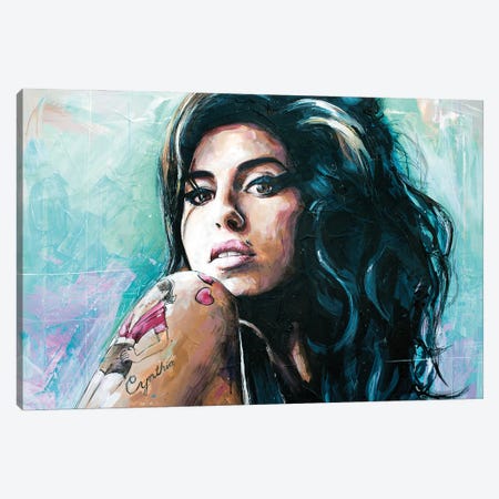 Amy Winehouse Canvas Print #HBW4} by Jos Hoppenbrouwers Art Print