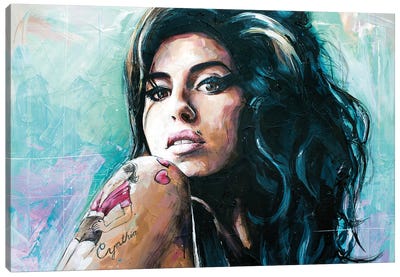Amy Winehouse Canvas Art Print - Jos Hoppenbrouwers