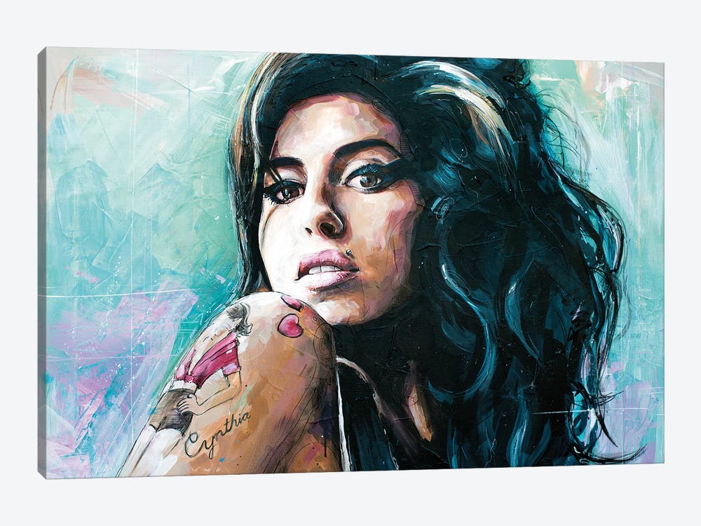 Amy Winehouse by Jos Hoppenbrouwers 1-piece Canvas Artwork