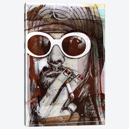 Kurt Cobain, Nirvana Canvas Print #HBW52} by Jos Hoppenbrouwers Art Print