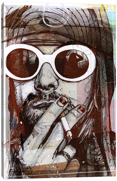 Kurt Cobain, Nirvana Canvas Art Print - Jos Hoppenbrouwers
