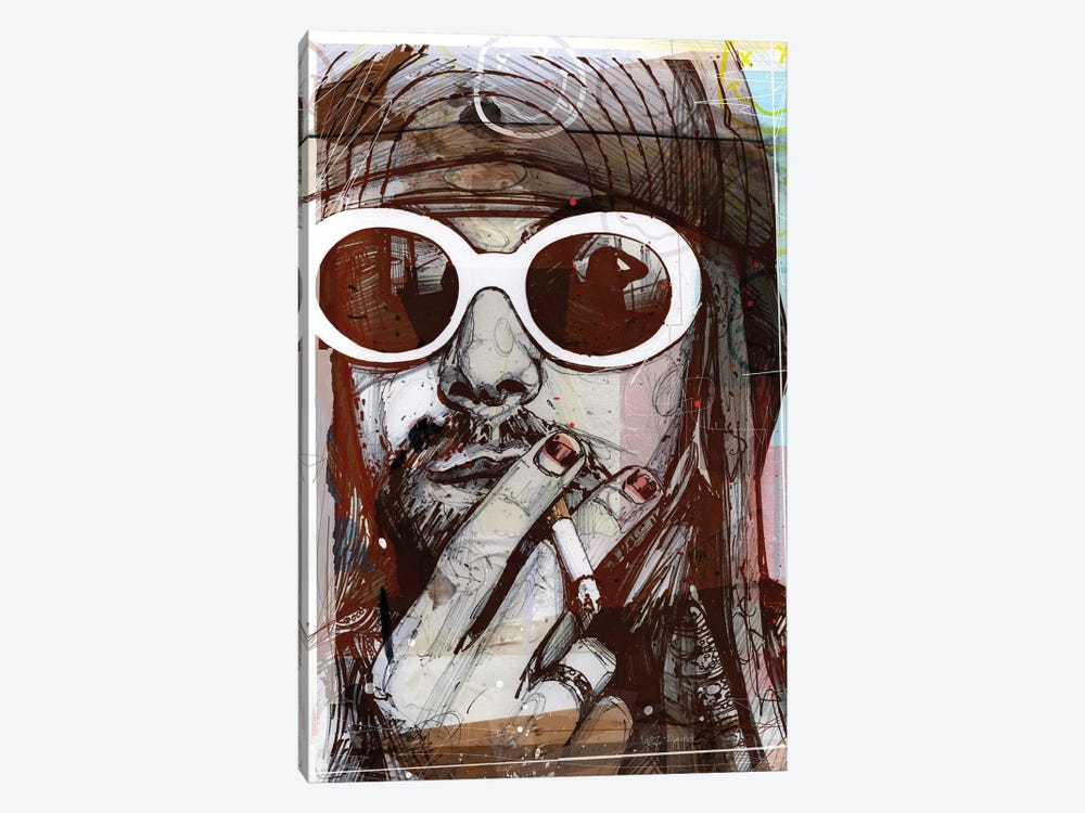 Kurt Cobain, Nirvana by Jos Hoppenbrouwers 1-piece Canvas Print