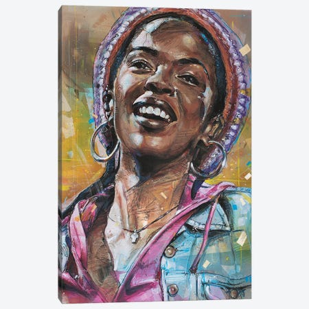 Lauryn Hill Canvas Print #HBW54} by Jos Hoppenbrouwers Canvas Wall Art