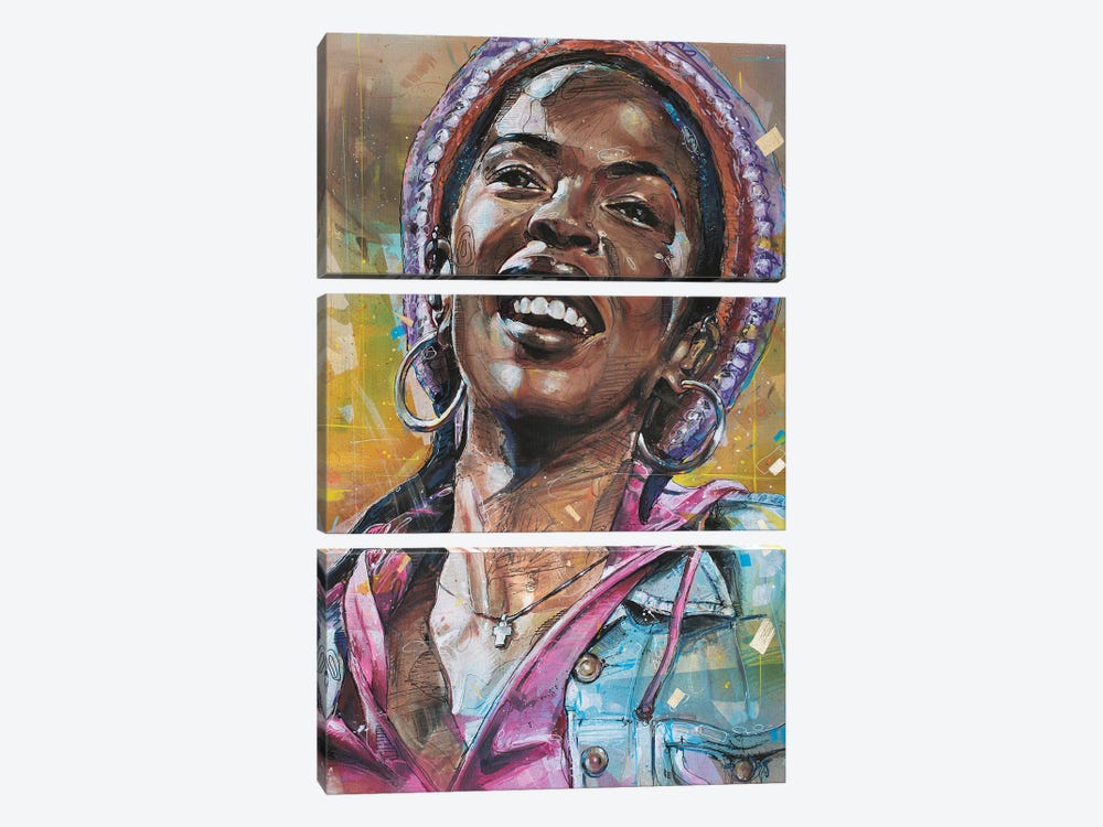 Lauryn Hill by Jos Hoppenbrouwers 3-piece Art Print