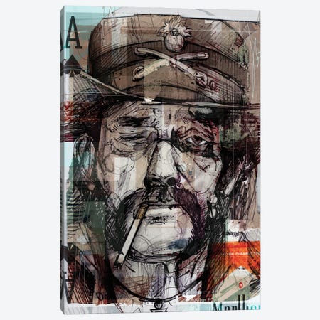 Lemmy Kilmister, Motörhead Canvas Print #HBW55} by Jos Hoppenbrouwers Canvas Artwork