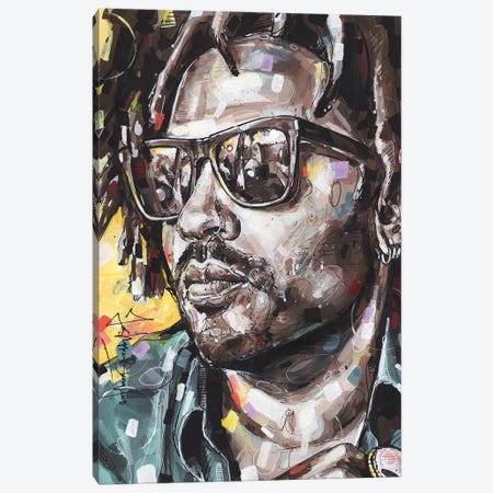 Lenny Kravitz Canvas Print #HBW56} by Jos Hoppenbrouwers Canvas Wall Art