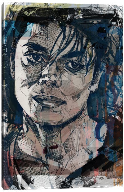 Michael Jackson Illustration Canvas Art Print - Michael Jackson