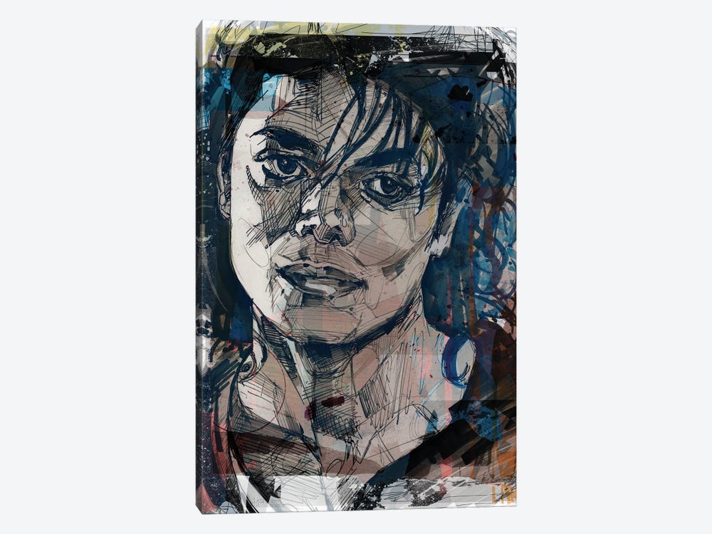 Michael Jackson Illustration by Jos Hoppenbrouwers 1-piece Canvas Art
