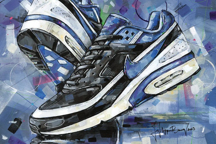 Nike Air Classic Black & White Varsi - Canvas Art