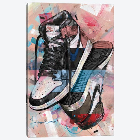 Nike Air Jordan 1 Colorway Canvas Print #HBW69} by Jos Hoppenbrouwers Canvas Artwork