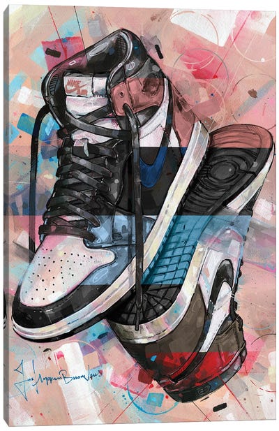 Nike Air Jordan 1 Colorway Canvas Art Print - Shoe Art