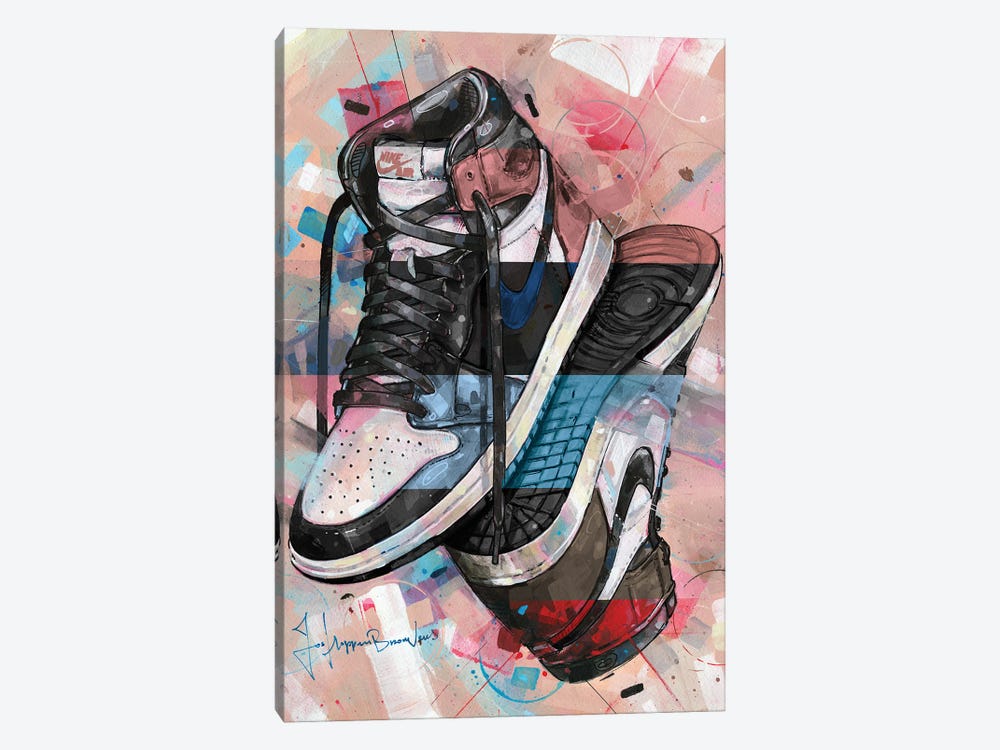 Nike Air Jordan 1 Colorway by Jos Hoppenbrouwers 1-piece Canvas Art Print