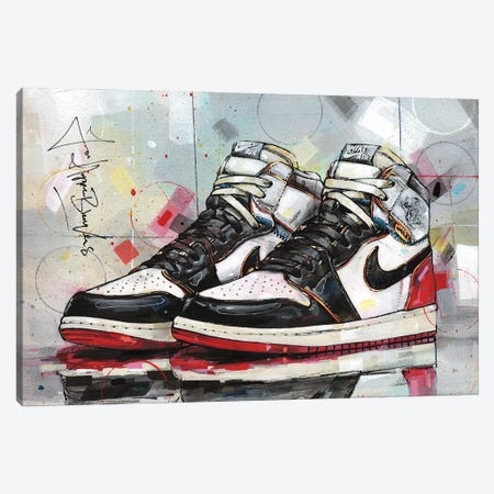Air Jordan 1 Union LA Black Toe Canvas Print #HBW76} by Jos Hoppenbrouwers Canvas Art