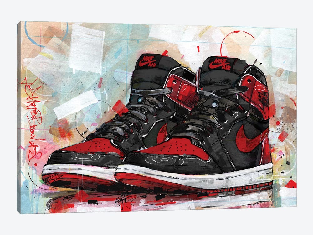Nike Air Jordan 1 Banned by Jos Hoppenbrouwers 1-piece Canvas Print
