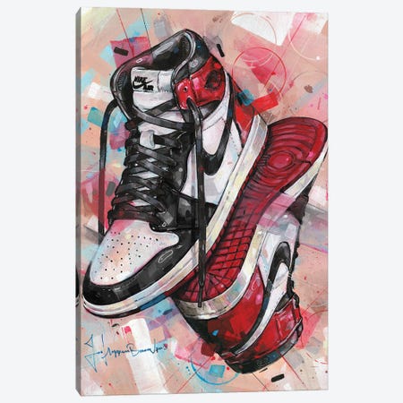 Air Jordan Black Toe Canvas Print #HBW86} by Jos Hoppenbrouwers Canvas Print
