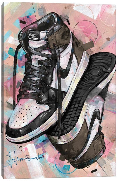 Air Jordan 1 Dark Mocha Canvas Art Print - Sneaker Art