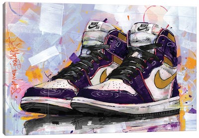 Nike SB Dunk La To Chicago Canvas Art Print - Sneaker Art