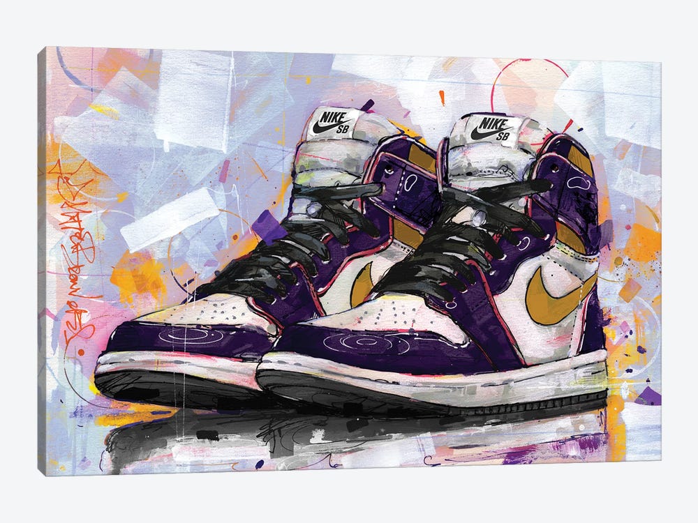 Nike SB Dunk La To Chicago by Jos Hoppenbrouwers 1-piece Canvas Wall Art