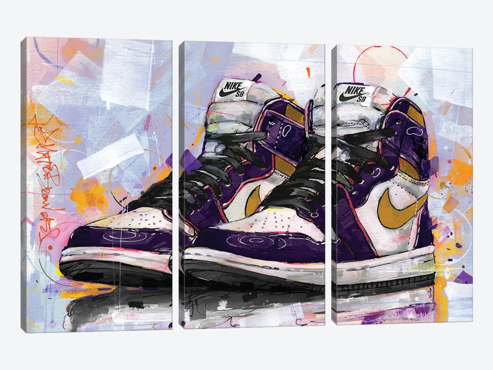 Nike SB Dunk La To Chicago by Jos Hoppenbrouwers 3-piece Canvas Wall Art