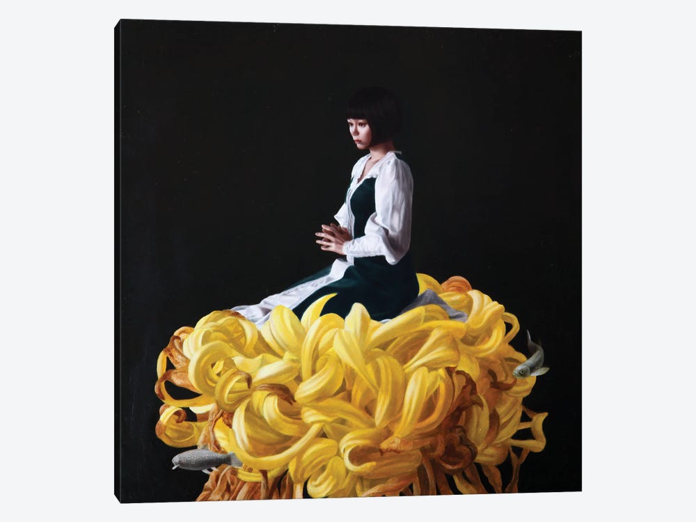 The Maiden On The Chrysanthemum by Takahiro Hirabayashi 1-piece Art Print