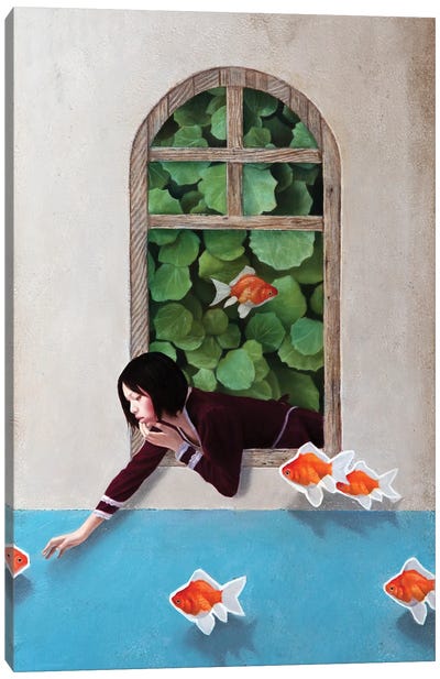 The State Of The World Canvas Art Print - Goldfish Art