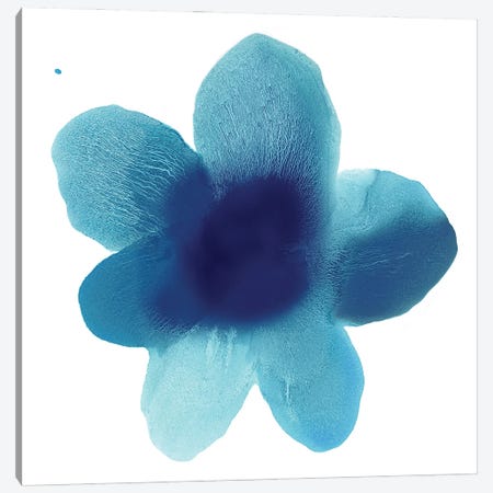 Blue Bloom I Canvas Print #HCA23} by Hannah Carlson Canvas Art Print