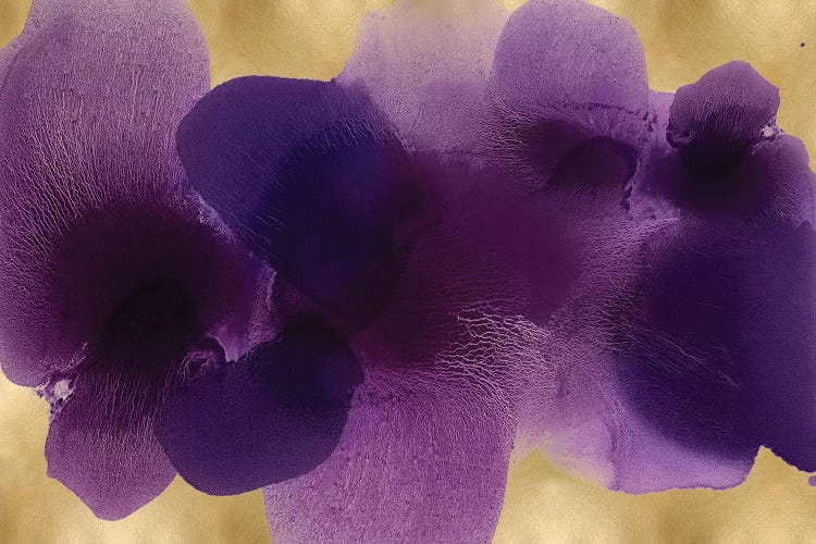 Free Form Purple On Gold by Hannah Carlson wall art