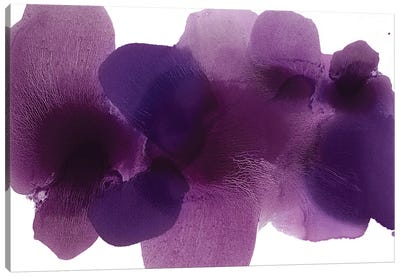 Free Form Purple On White Canvas Art Print - Hannah Carlson