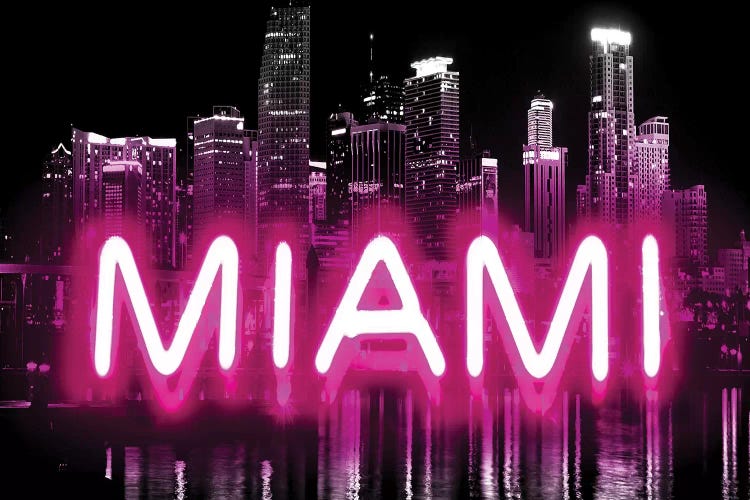 Neon Miami Pink On Black