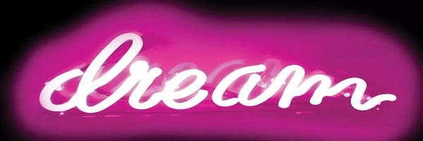 Black & Pink: Neon Dream Pink On Black by Hailey Carr