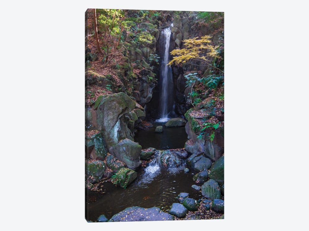 Waterfall in the gardens of the Narita Temple by Sheila Haddad 1-piece Canvas Art