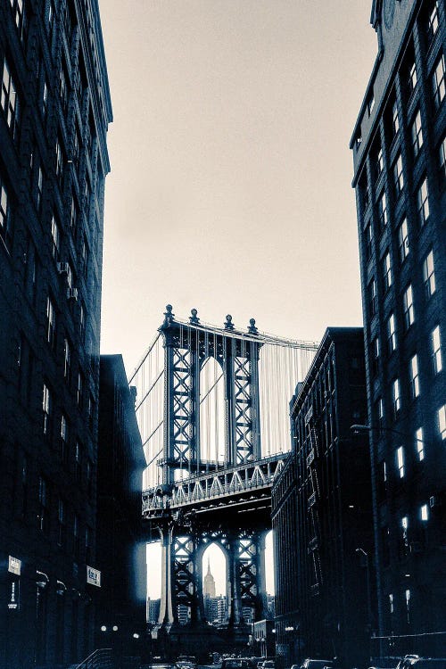 Brooklyn Bridge From Fulton NY by Stephen Hodgetts wall art