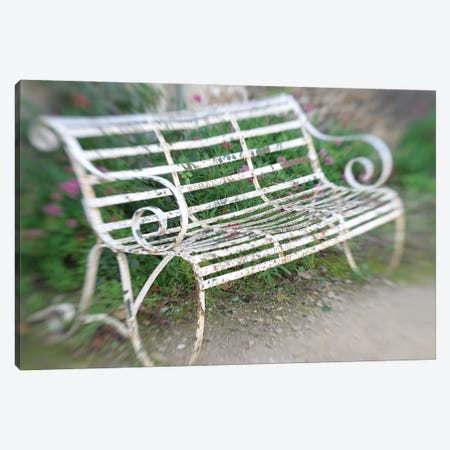 French Bench Canvas Print #HDG111} by Stephen Hodgetts Art Print