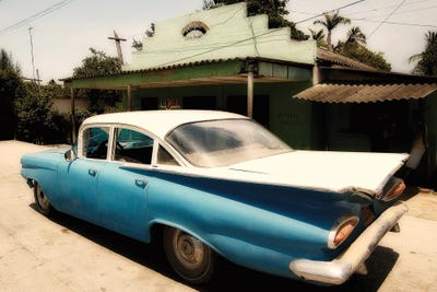 60s Vintage Car Cuba by Stephen Hodgetts metal wall art