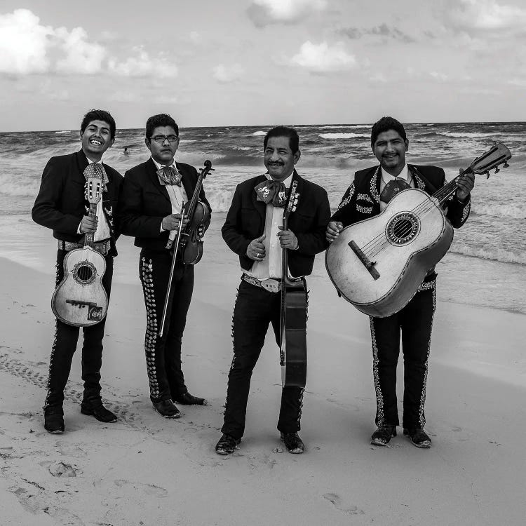 The Mariachis - Mexico by Stephen Hodgetts wall art