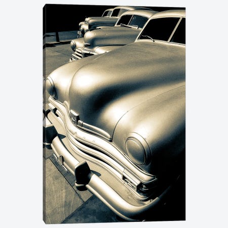 Silver 50S Cars New York Canvas Print #HDG16} by Stephen Hodgetts Canvas Wall Art