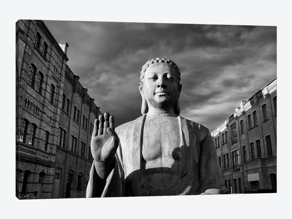 Budda Statue Berlin by Stephen Hodgetts 1-piece Canvas Art