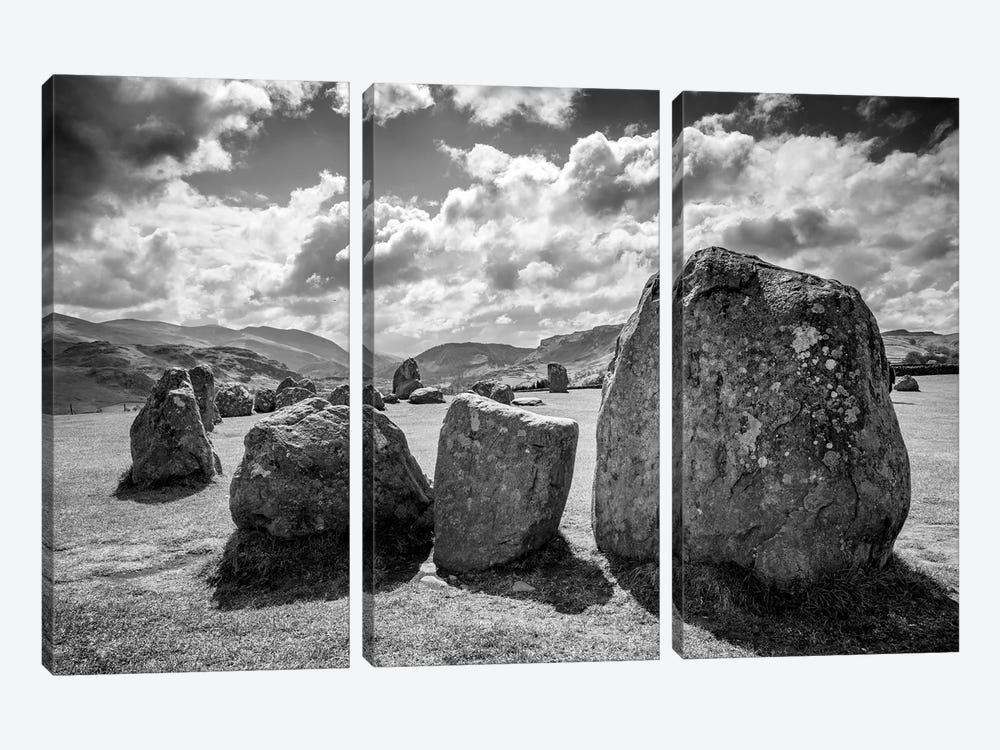 Castlerigg Stone Circle Lake District National Park by Stephen Hodgetts 3-piece Canvas Art