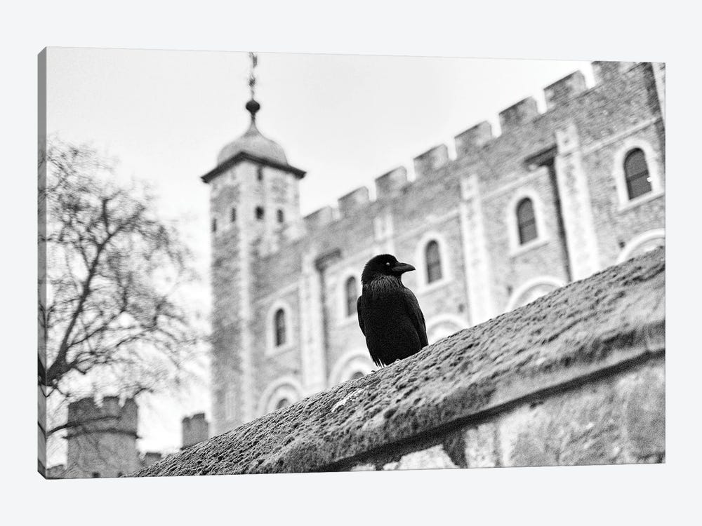 The Raven Tower Of London by Stephen Hodgetts 1-piece Canvas Artwork