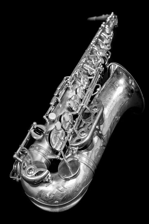 Selmer Silver Alto Saxophone by Stephen Hodgetts wall art