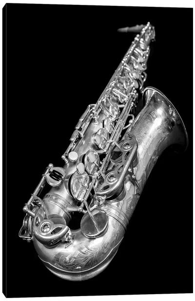 Selmer Silver Alto Saxophone Canvas Art Print - Saxophone Art