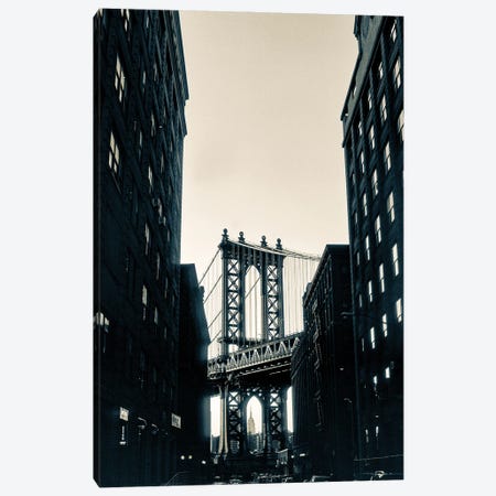 Brooklyn Bridge From Fulton Canvas Print #HDG79} by Stephen Hodgetts Art Print