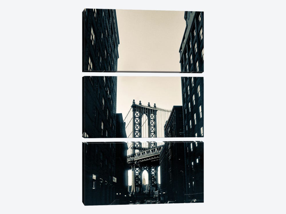 Brooklyn Bridge From Fulton by Stephen Hodgetts 3-piece Art Print