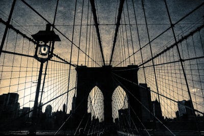 Brooklyn Bridge Vintage Print by Stephen Hodgetts art print