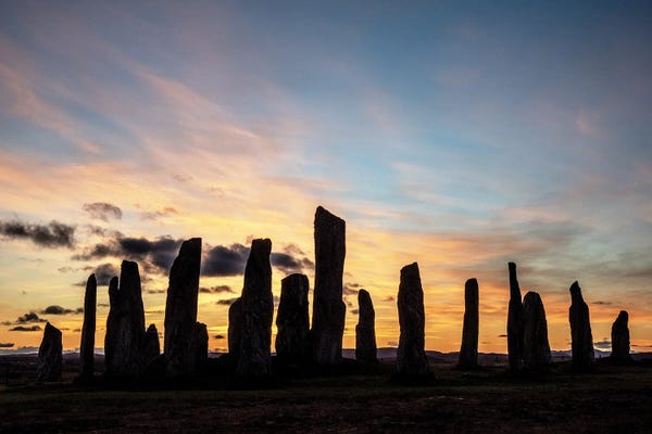 Stephen Hodgetts: Sunrise Callanish Stones by Stephen Hodgetts