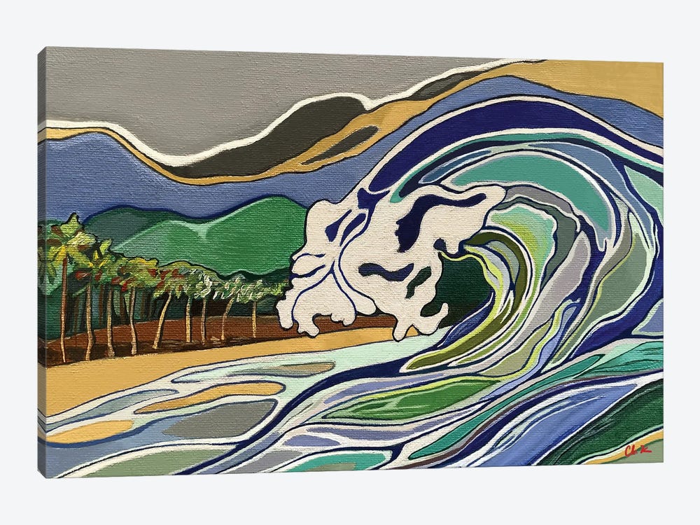 Breaking Wave On Oahu Beach by Hidden Hale 1-piece Art Print